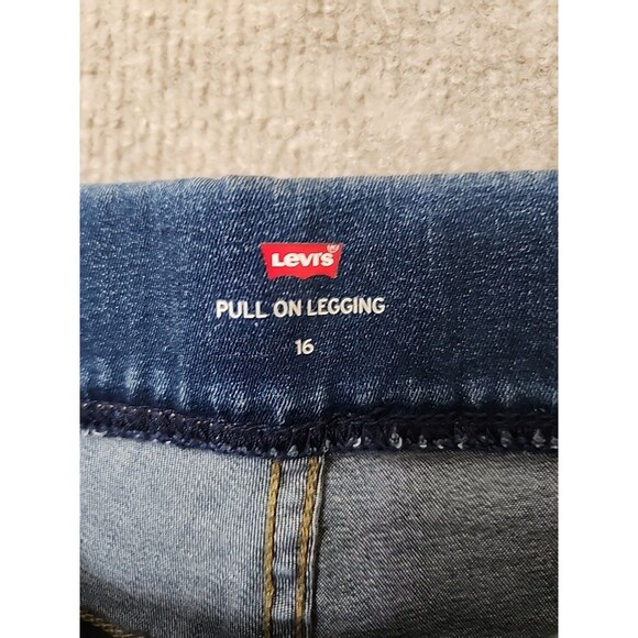Levis Pull on Legging Jeans Womens 16W Short Blue Medium Wash Stretch NEW - Picture 11 of 13